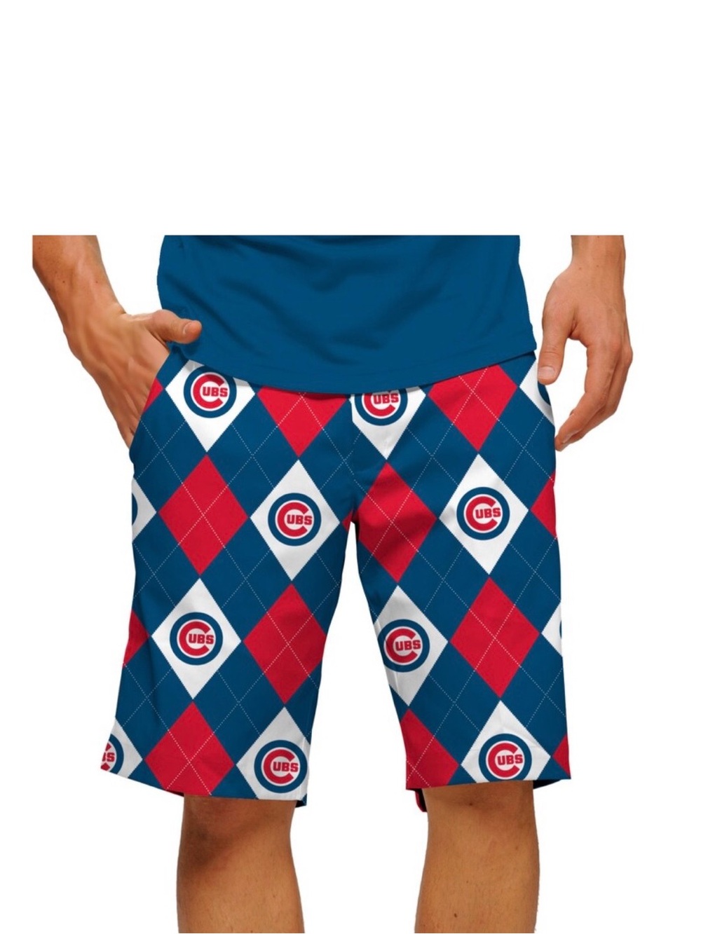 Loudmouth Men's Chicago Cubs Golf Shorts